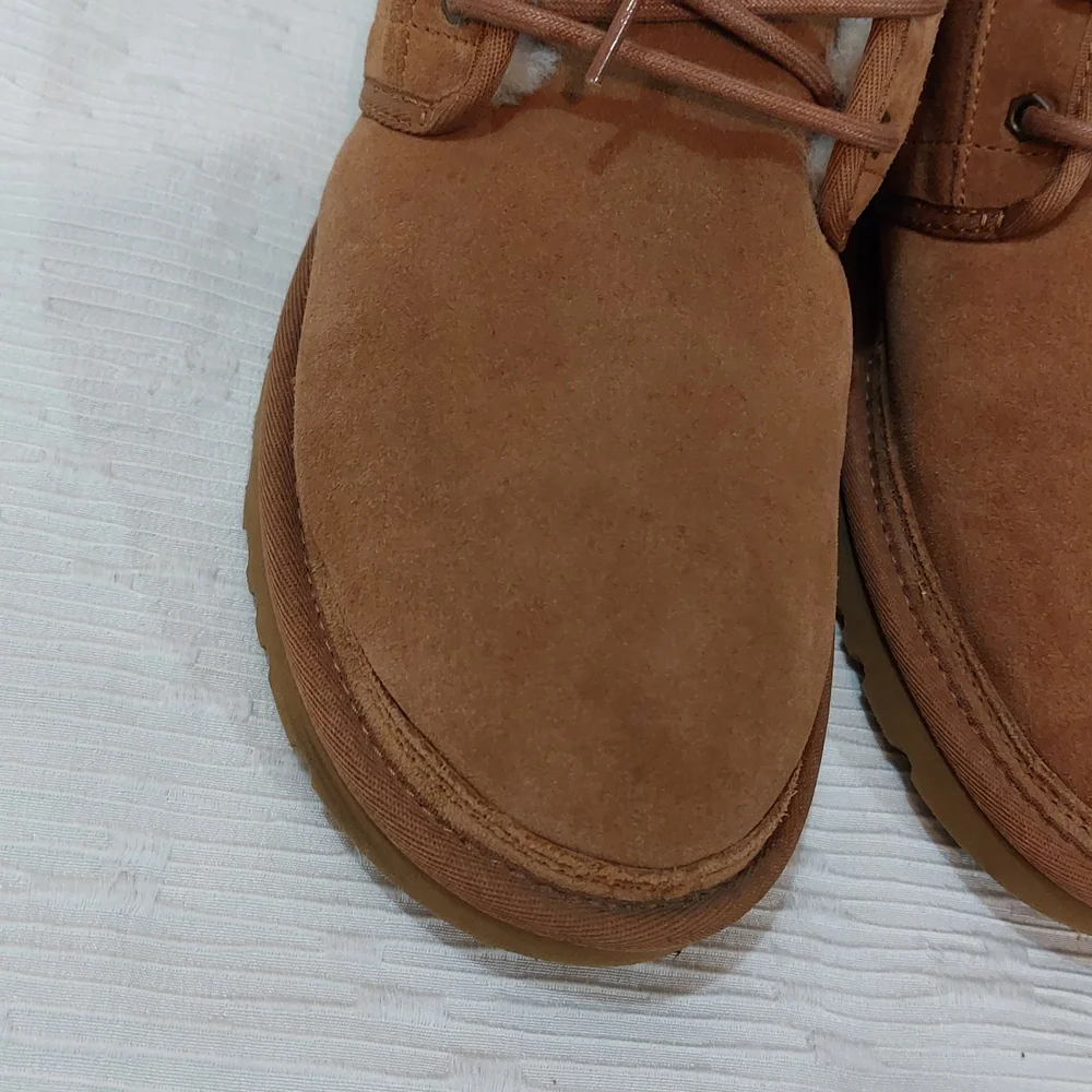 UGG Men's Tan Suede Neumel Lace Up Shoes Size 13